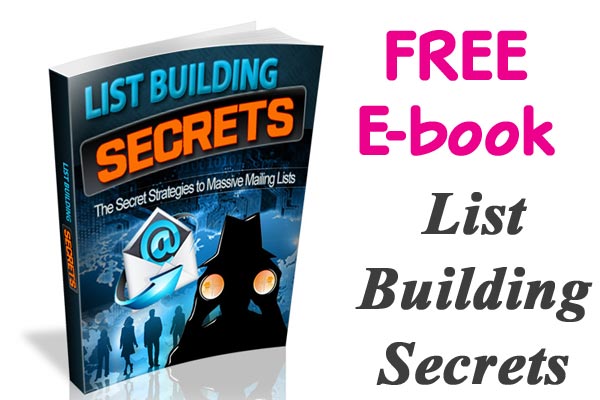 Free e-book. List building secrets