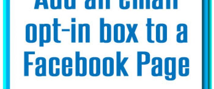 How to add an email opt-in box to your Facebook page. Part of the Mailing List series from Moms Make Money.