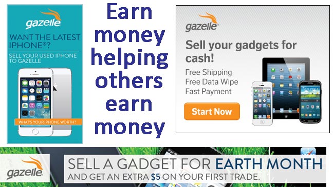 Earn money from other people selling their used phones and electronics. Help them to help yourself.